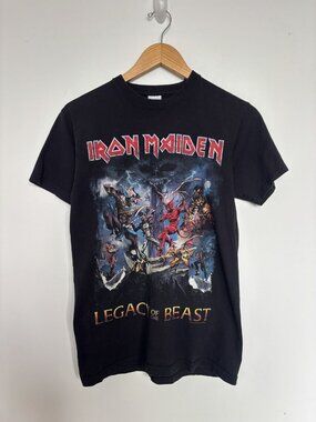 Iron Maiden Legacy of the Beast Graphic Band T Shirt Black S